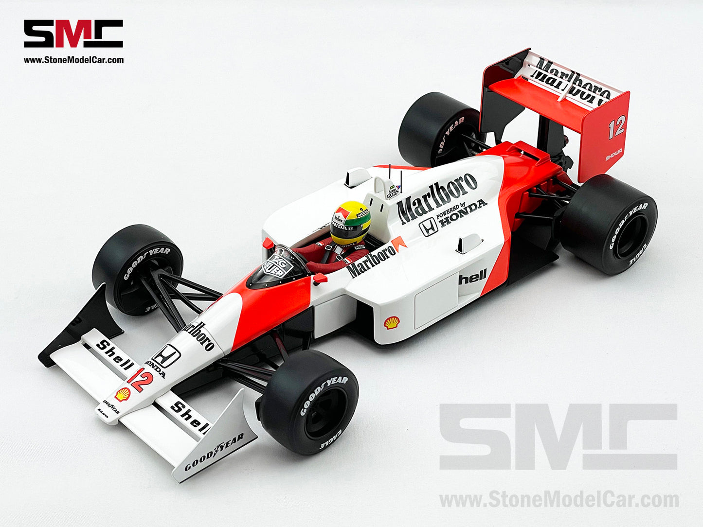 Mclaren MP4/4 #12 Ayrton Senna 1988 F1 World Champion 1:18 Premium X Full Open w Decal