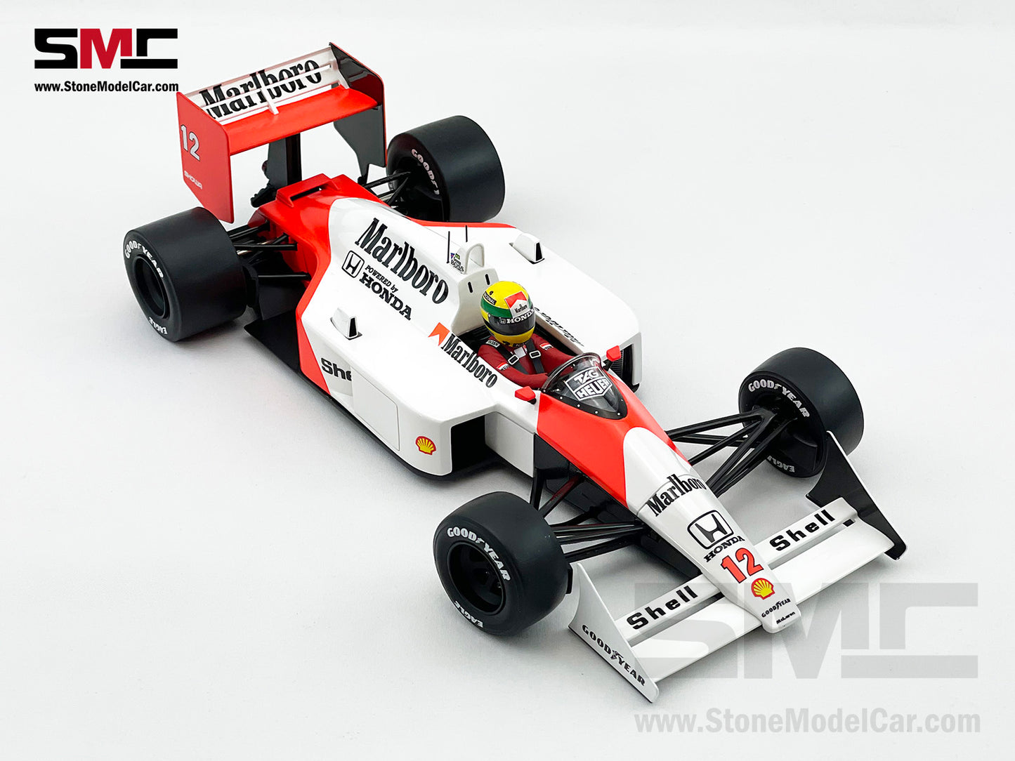 Mclaren MP4/4 #12 Ayrton Senna 1988 F1 World Champion 1:18 Premium X Full Open w Decal