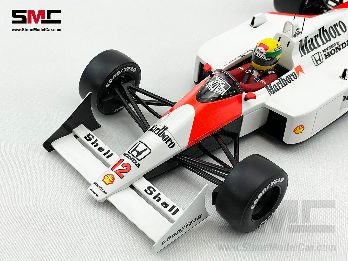 Mclaren MP4/4 #12 Ayrton Senna 1988 F1 World Champion 1:18 Premium X Full Open w Decal