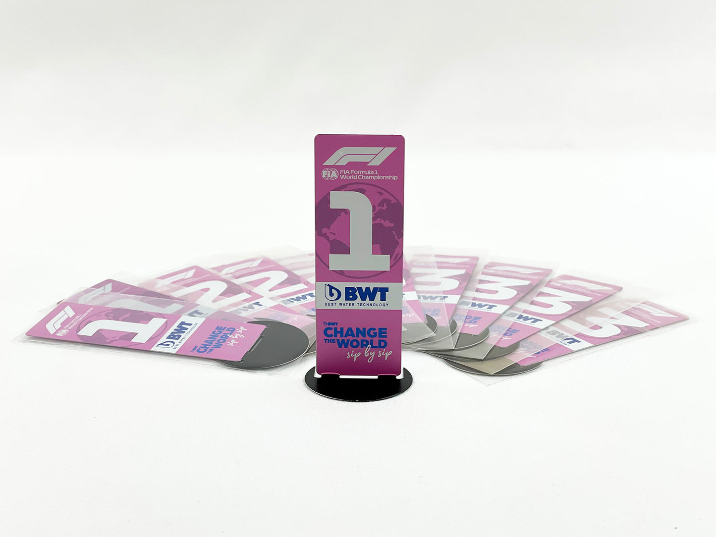 BWT Pink Metal P1 1:18 Pit Board Formula 1 F1 2020 & 2021 & 2022 Season