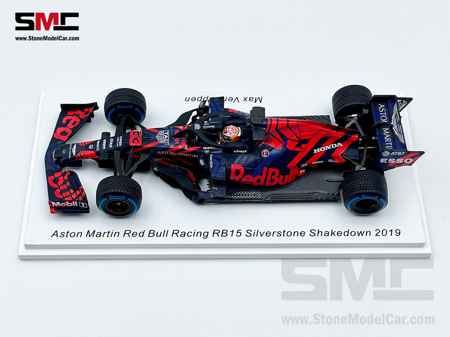 1:43 Spark Red Bull F1 RB15 33 Max Verstappen Silverstone Circuit Shakedown 2019