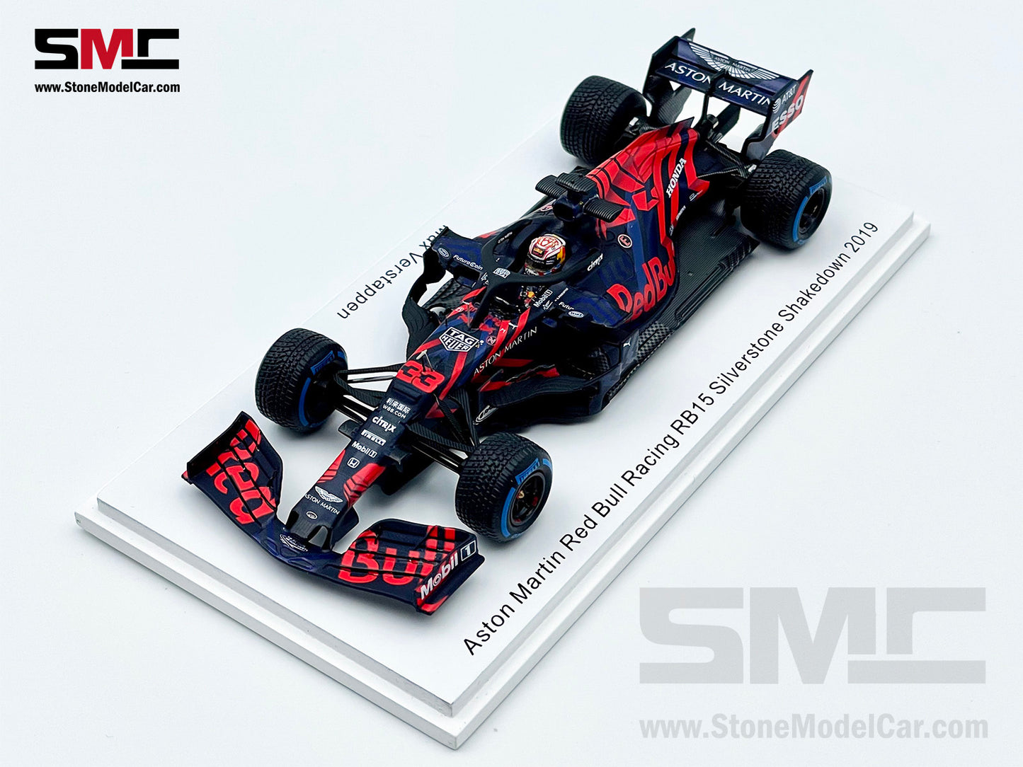 1:43 Spark Red Bull F1 RB15 33 Max Verstappen Silverstone Circuit Shakedown 2019