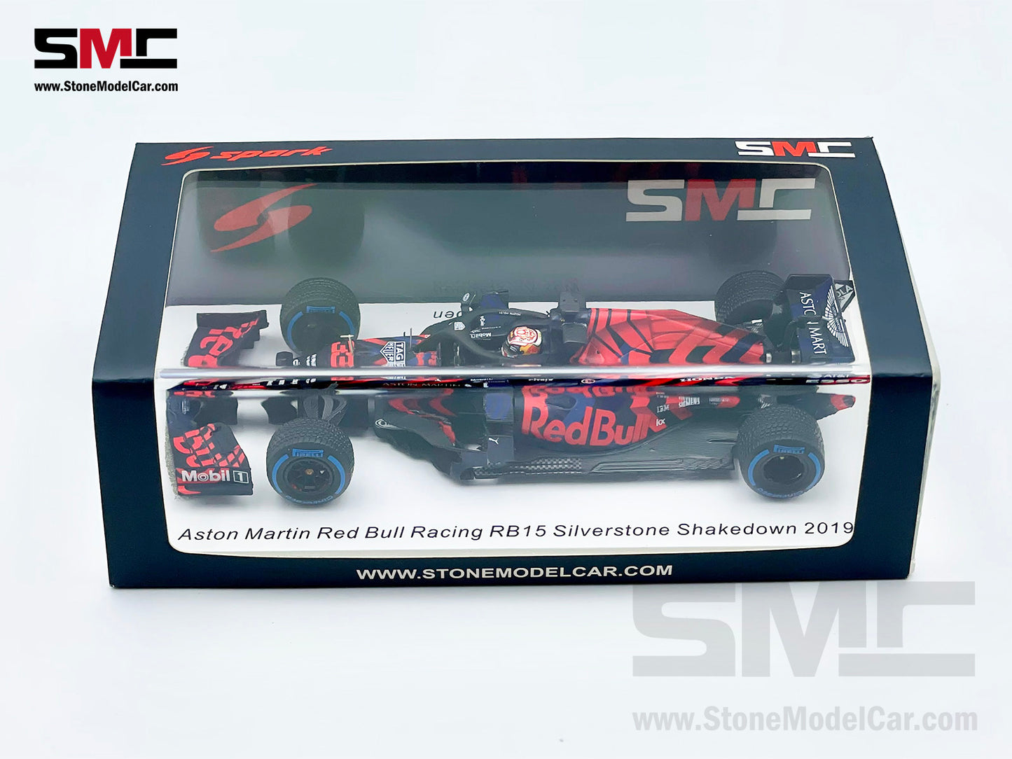 1:43 Spark Red Bull F1 RB15 33 Max Verstappen Silverstone Circuit Shakedown 2019