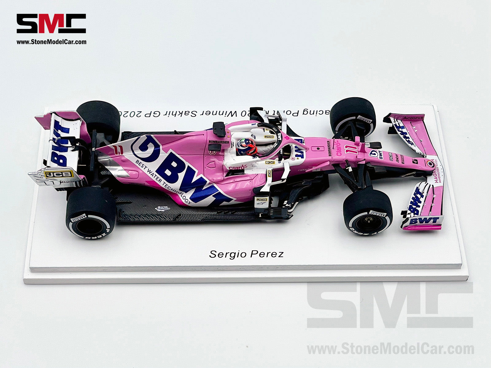 1:43 Spark BWT Racing Point F1 RP20 #11 Sergio Perez Sakhir 2020 1st C ...