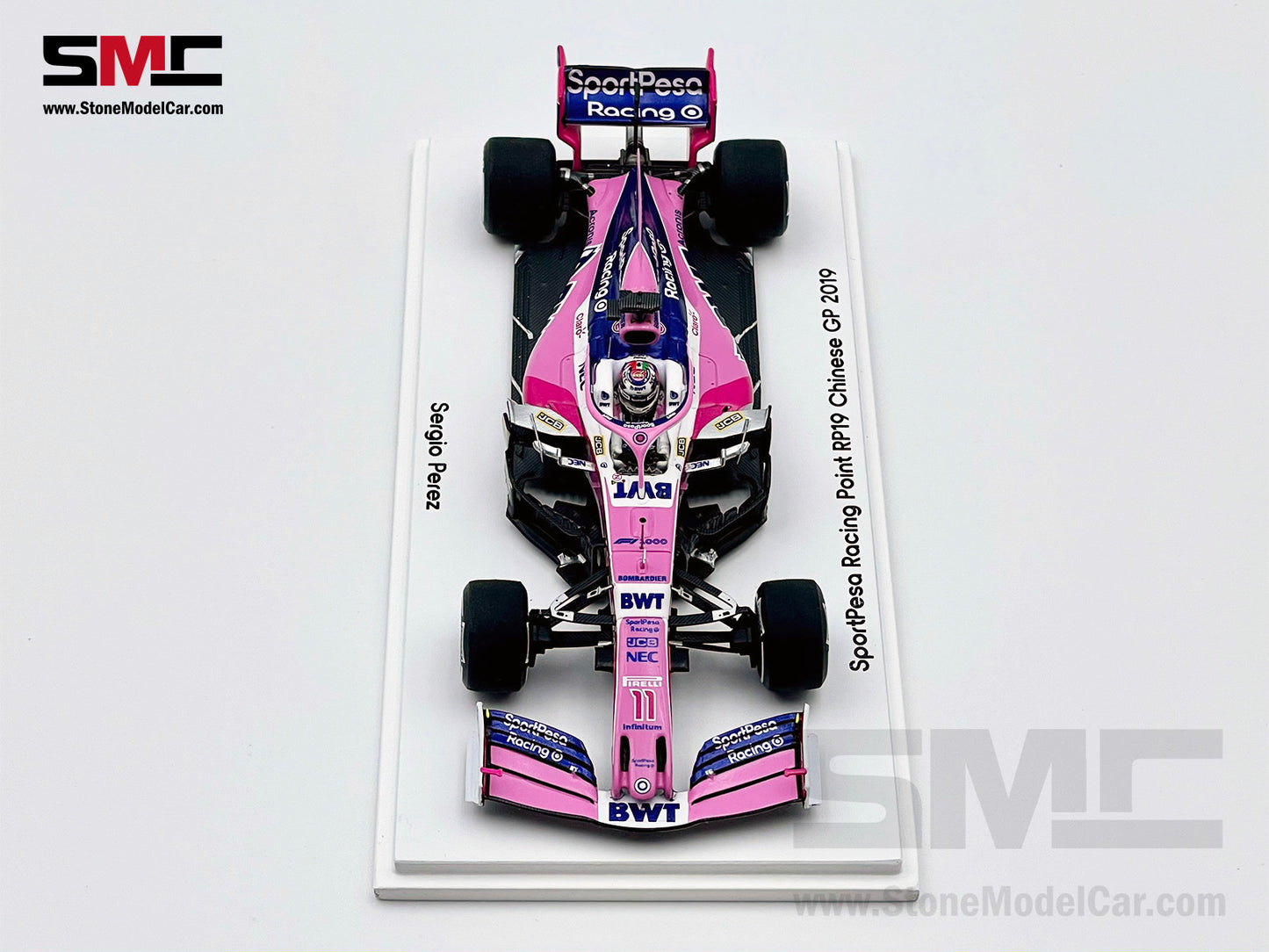 1:43 Spark BWT Racing Point RP19 #11 Sergio Perez Chinese GP 2019 F1 1000th GP