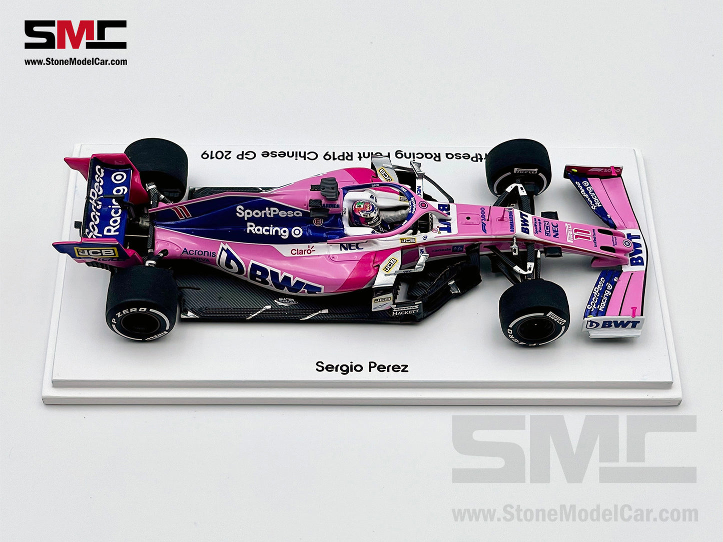 1:43 Spark BWT Racing Point RP19 #11 Sergio Perez Chinese GP 2019 F1 1000th GP