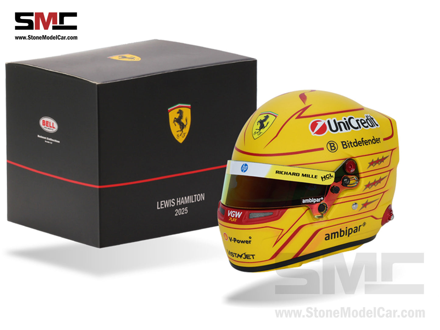 [Pre-Order] Ferrari F1 SF-25 #44 Lewis Hamilton Season 2025 BELL 1:2 Helmet