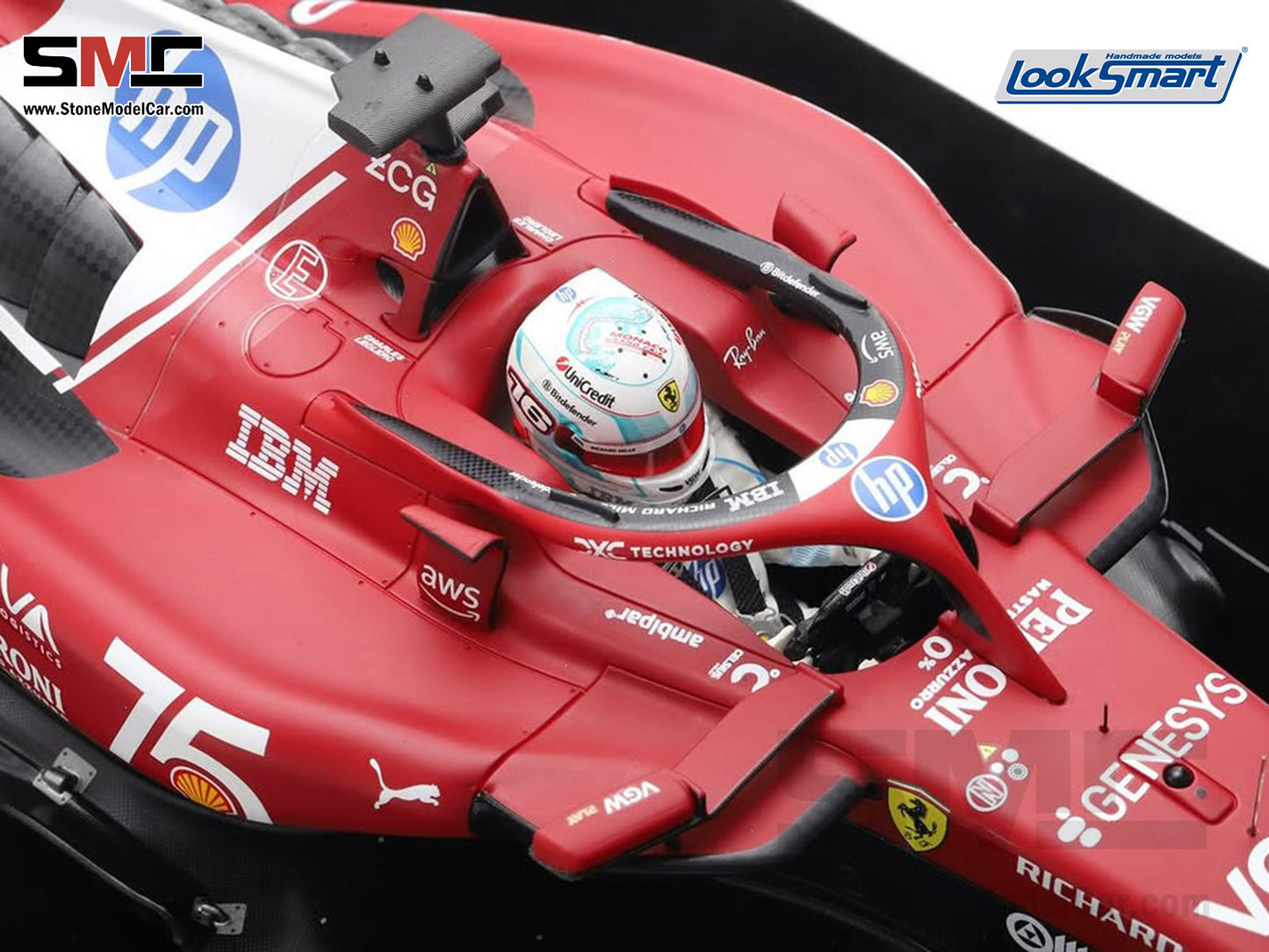 [Pre-Order] Ferrari F1 SF-25 #16 Charles Leclerc Monaco GP 2025 Shell Special Livery 1:12 Looksmart LS1216