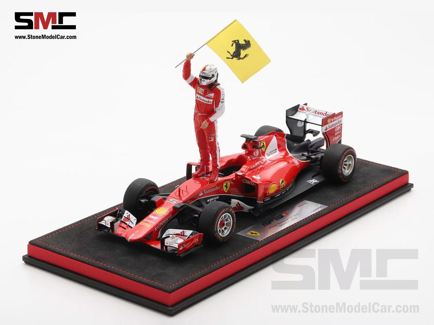 [Pre-Order] Ferrari F1 SF15-T #5 Sebastian Vettel Winner Malaysian GP 2015 Looksmart 1:18 Special Figrine Edition