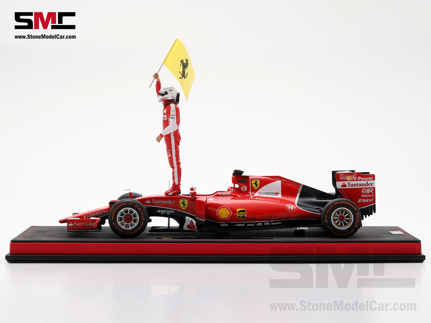 [Pre-Order] Ferrari F1 SF15-T #5 Sebastian Vettel Winner Malaysian GP 2015 Looksmart 1:18 Special Figrine Edition