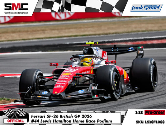 [Pre-Order] Ferrari HP F1 SF-26 #44 Lewis Hamilton British GP 2026 Podium Looksmart 1:18 LS18F1088