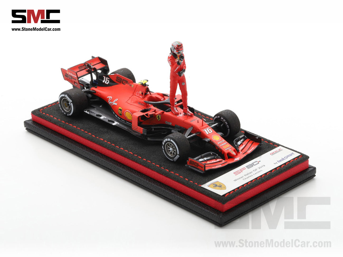 [Pre-Order] Ferrari F1 SF90 #16 Charles Leclerc Winner Italy Monza GP 2019 Looksmart 1:43 Special Edition