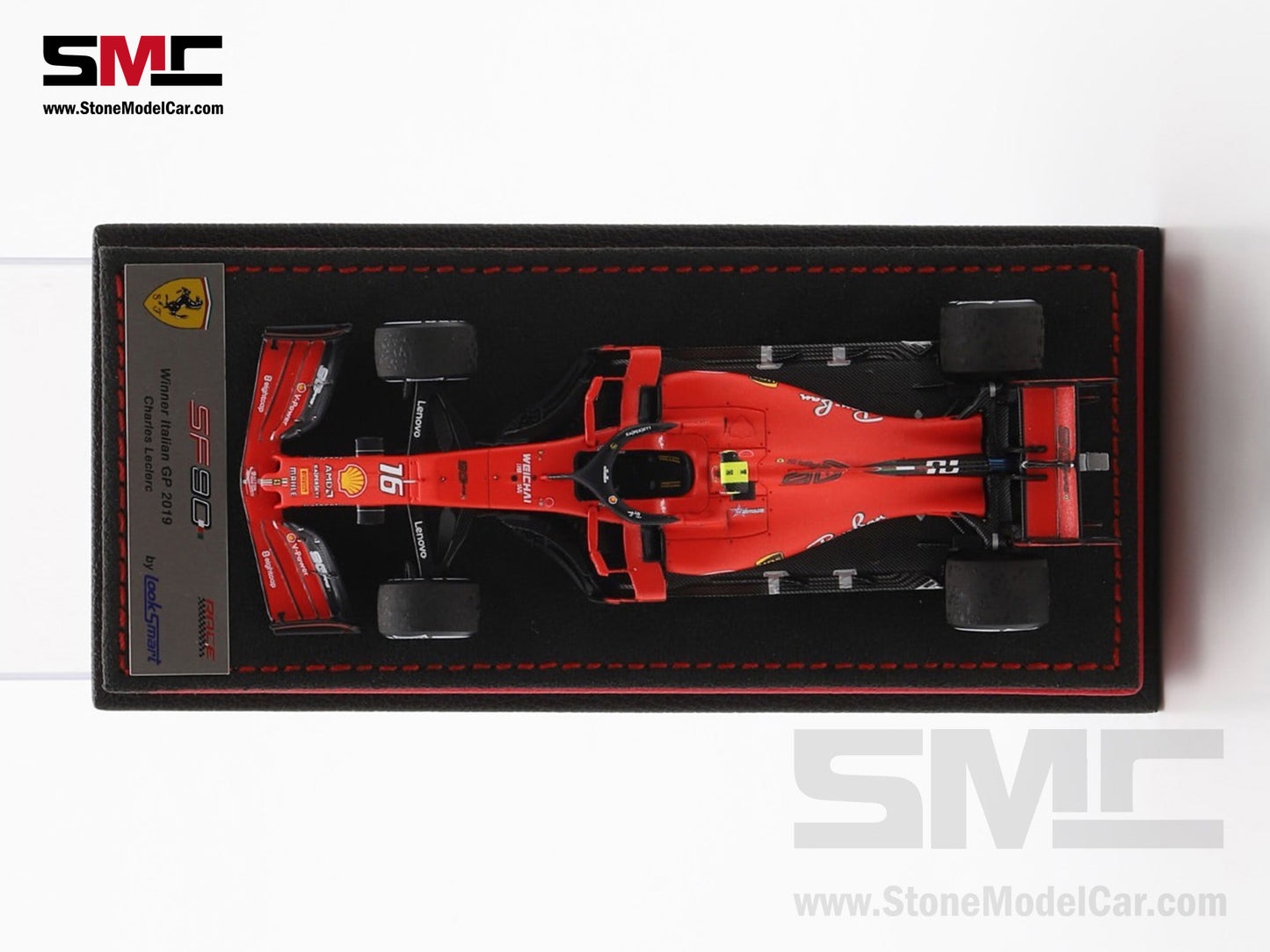 [Pre-Order] Ferrari F1 SF90 #16 Charles Leclerc Winner Italy Monza GP 2019 Looksmart 1:43 Special Edition