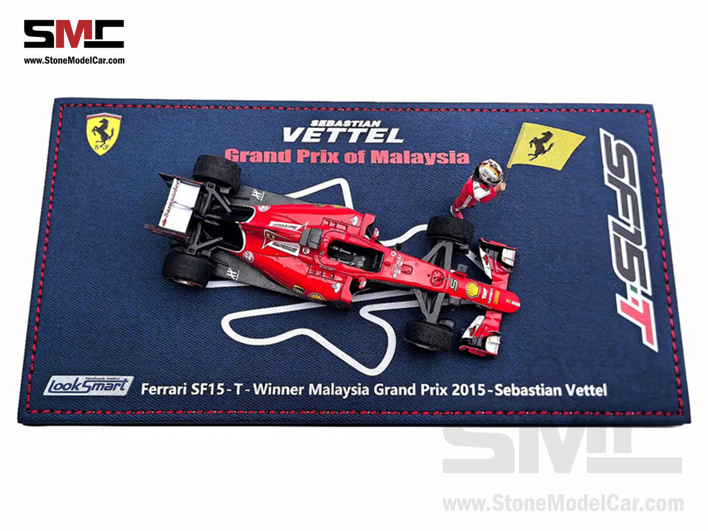 [Pre-Order] Ferrari F1 SF15-T #5 Sebastian Vettel Winner Malaysian GP 2015 Looksmart 1:43 Special Figrine Edition