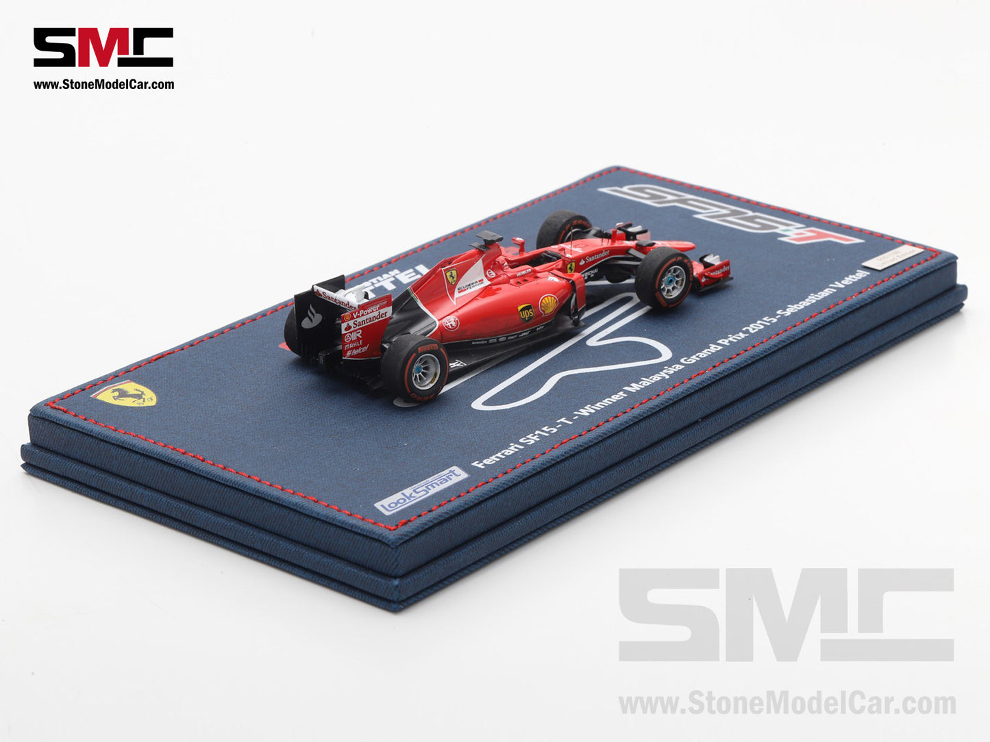 [Pre-Order] Ferrari F1 SF15-T #5 Sebastian Vettel Winner Malaysian GP 2015 Looksmart 1:43 Special Figrine Edition