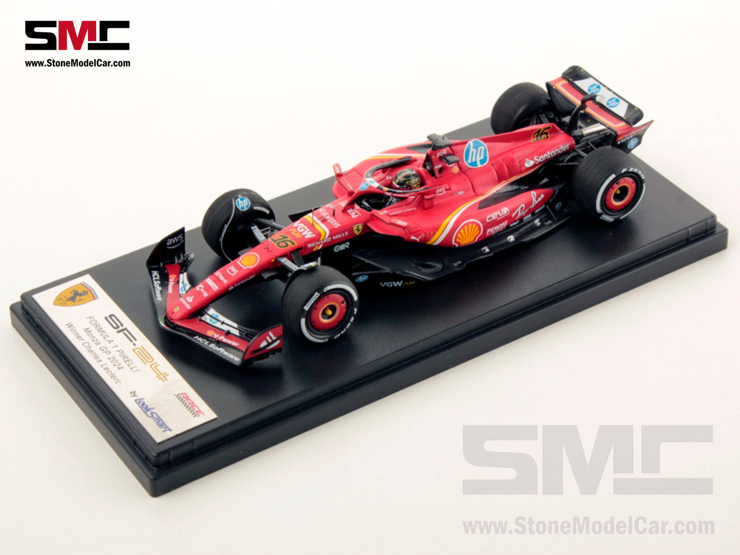 [Pre-Order] Ferrari F1 SF-24 #16 Charles Leclerc Winner Italy GP 2024 Looksmart 1:43 LSF1065