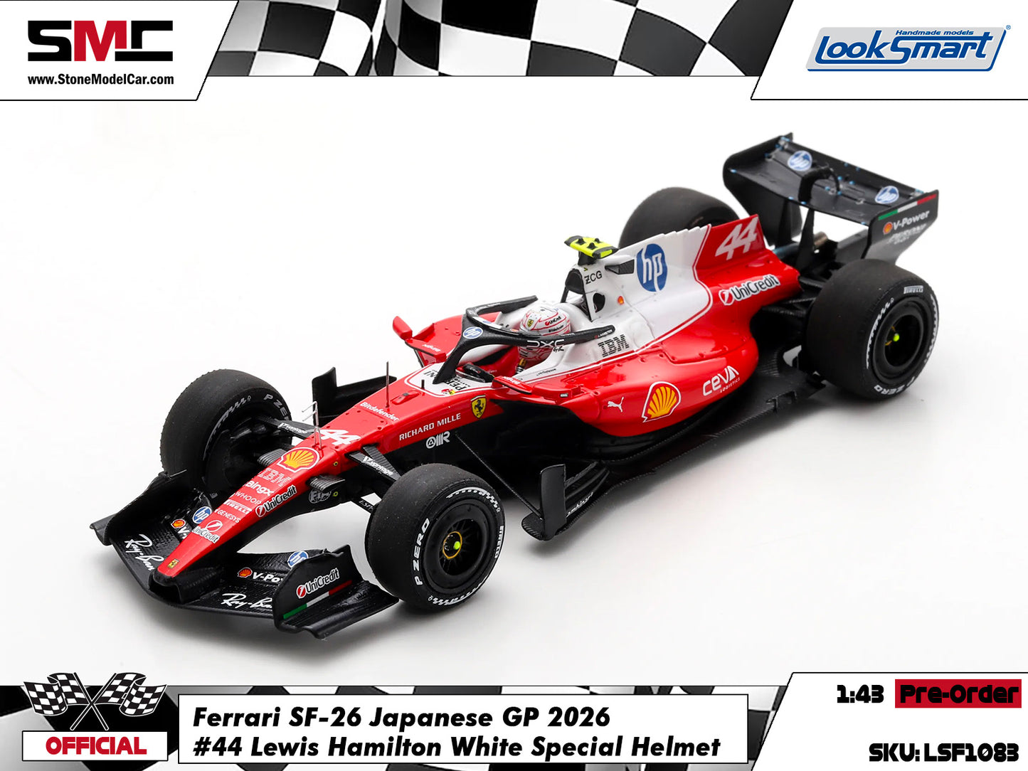 [Pre-Order] Ferrari HP F1 SF-26 #44 Lewis Hamilton Japanese GP 2026 Looksmart 1:43 LSF1083
