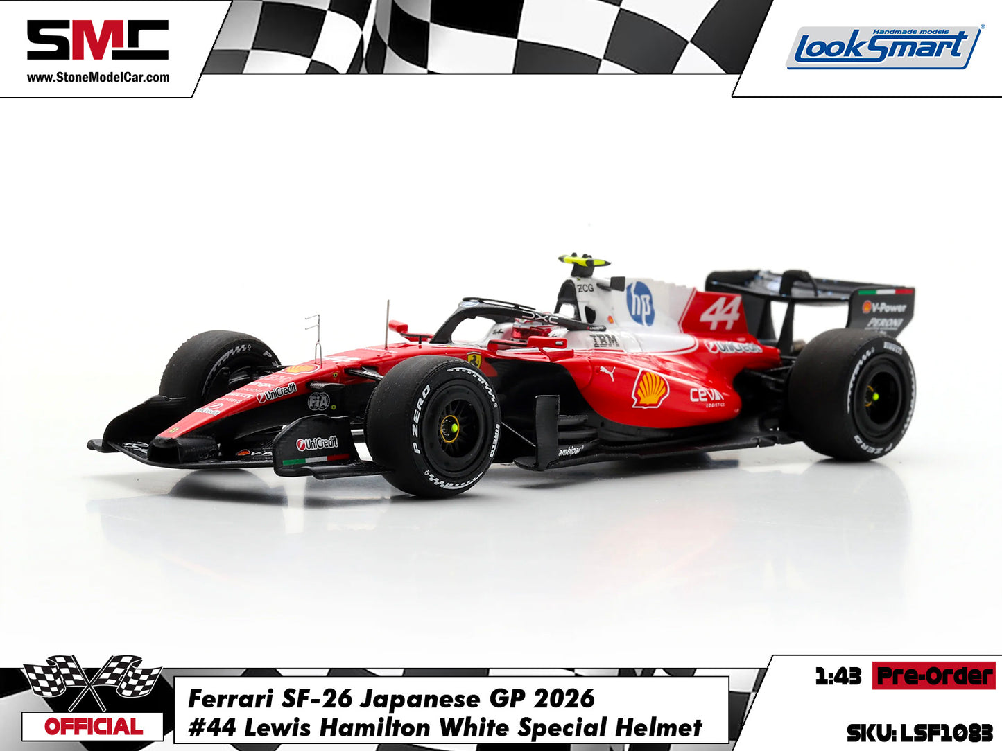 [Pre-Order] Ferrari HP F1 SF-26 #44 Lewis Hamilton Japanese GP 2026 Looksmart 1:43 LSF1083