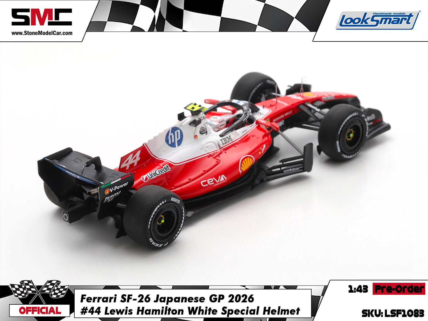 [Pre-Order] Ferrari HP F1 SF-26 #44 Lewis Hamilton Japanese GP 2026 Looksmart 1:43 LSF1083