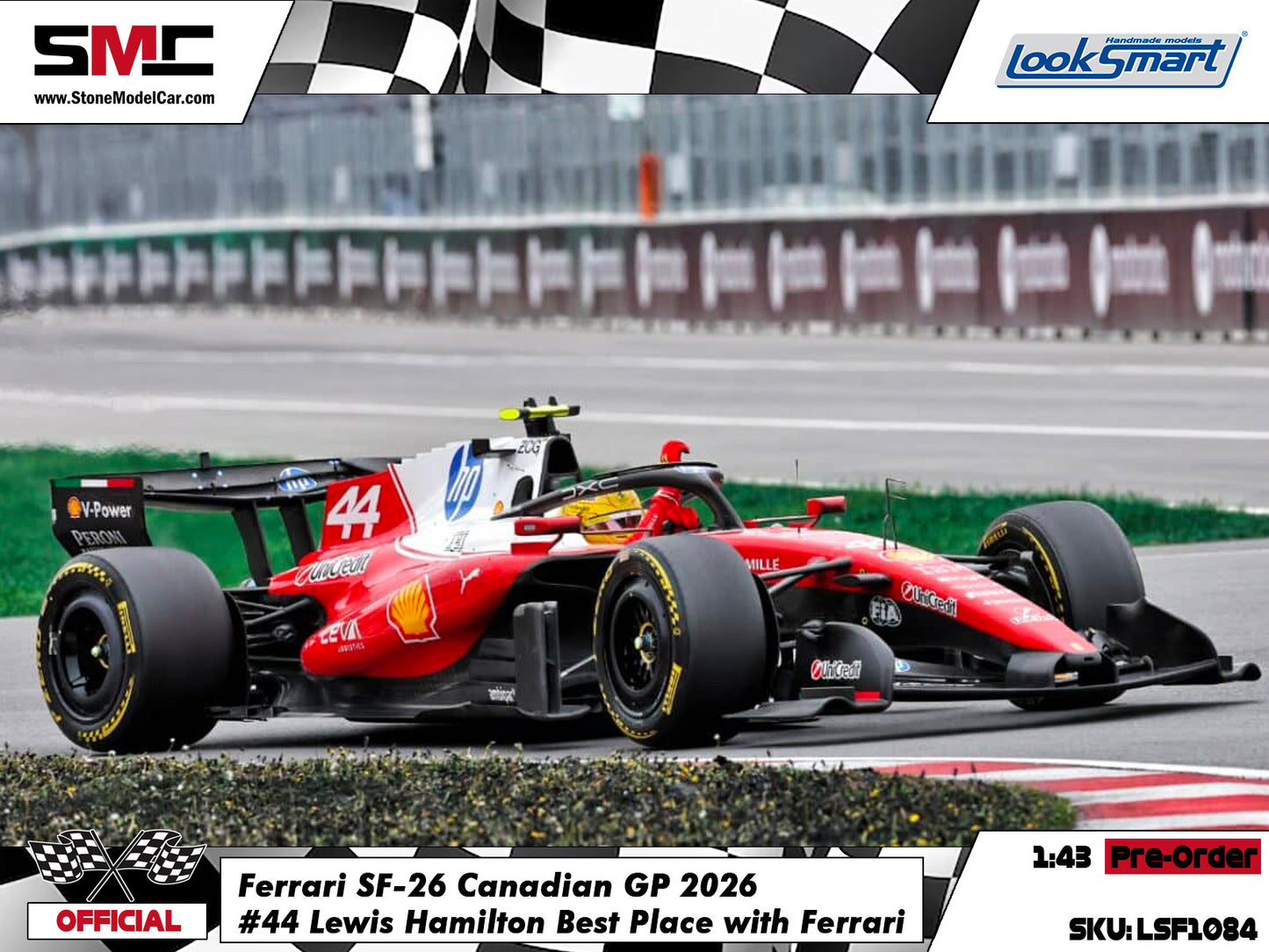 [Pre-Order] Ferrari HP F1 SF-26 #44 Lewis Hamilton Canadian GP 2026 Looksmart 1:43 LSF1084