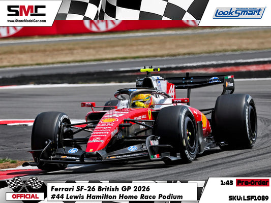 [Pre-Order] Ferrari HP F1 SF-26 #44 Lewis Hamilton British GP 2026 Podium Looksmart 1:43 LSF1089