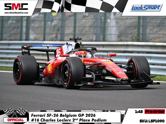 [Pre-Order] Ferrari HP F1 SF-26 #16 Charles Leclerc Belgium GP 2026 Looksmart 1:43 LSF1090