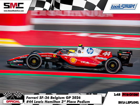 [Pre-Order] Ferrari HP F1 SF-26 #44 Lewis Hamilton Belgium GP 2026 Looksmart 1:43 LSF1091