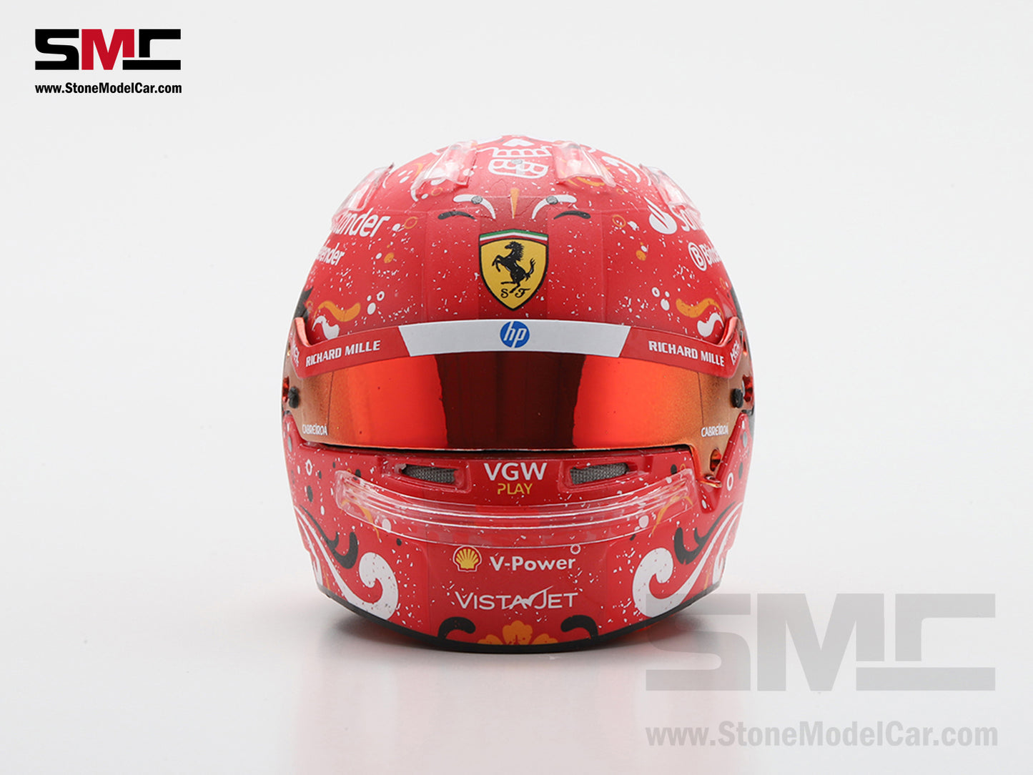 [Pre-Order] Ferrari F1 SF-24 #55 Carlos Sainz Winner Mexican GP 2024 Looksmart 1:5 Helmet