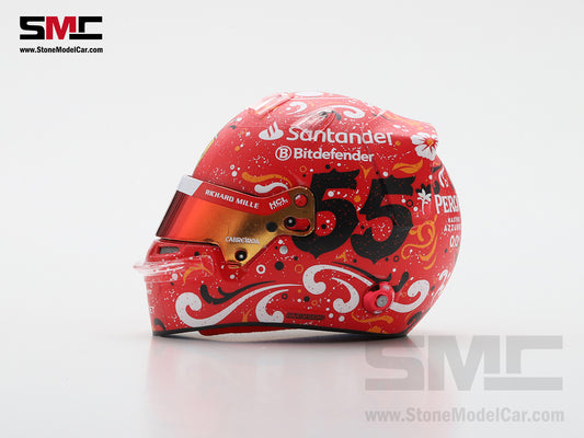 [Pre-Order] Ferrari F1 SF-24 #55 Carlos Sainz Winner Mexican GP 2024 Looksmart 1:5 Helmet