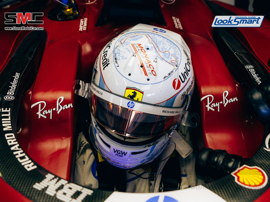 [Pre-Order] Ferrari HP F1 SF-25 #16 Charles Leclerc Monaco GP 2025 Looksamrt 1:5 BELL Helmet