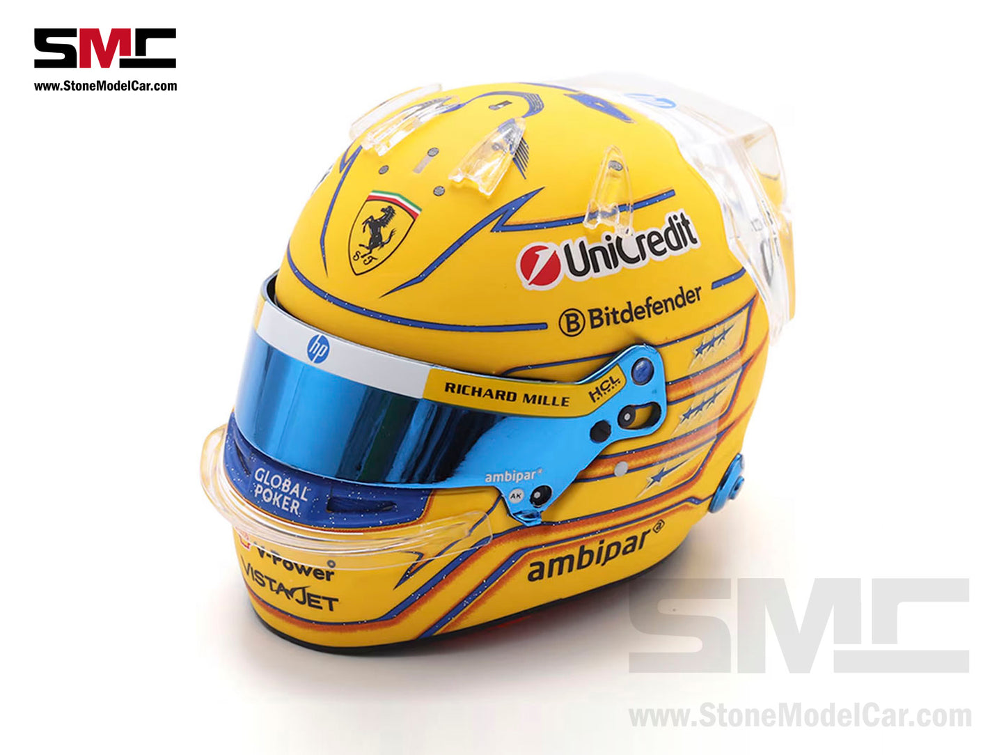 [Pre-Order] Ferrari HP F1 SF-25 #44 Lewis Hamilton Miami GP 2025 Looksamrt 1:5 BELL Helmet