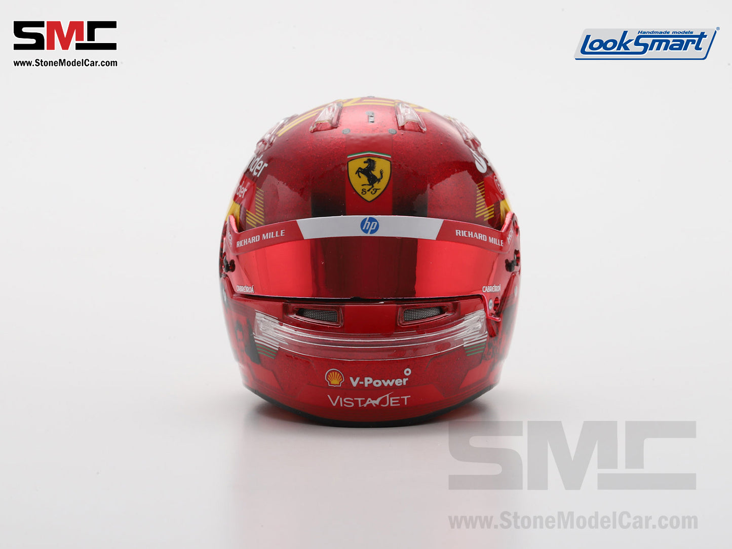 [Pre-Order] Ferrari F1 SF-24 #55 Carlos Sainz Abu Dhabi GP 2024 Looksmart 1:5 BELL Helmet
