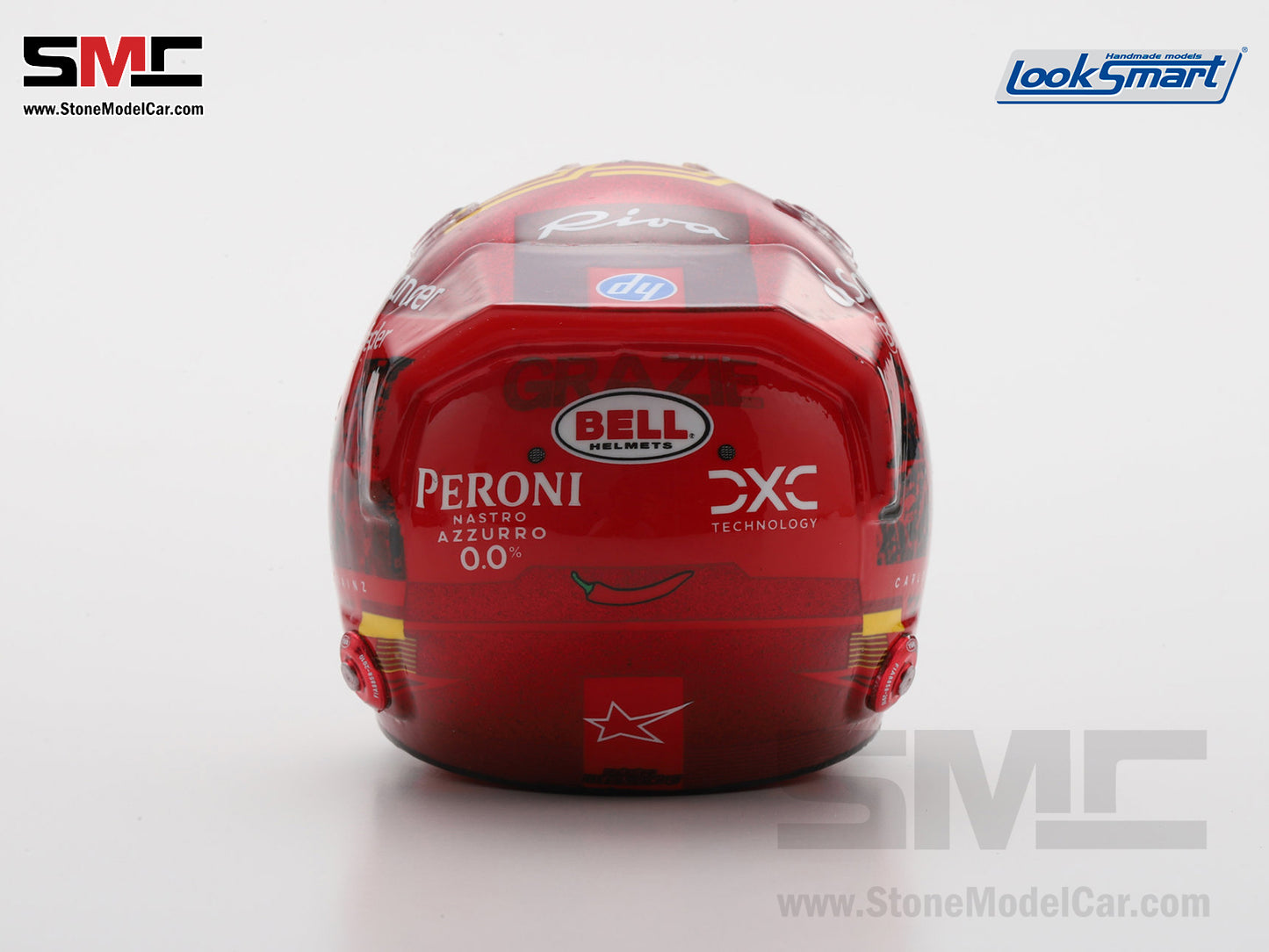 [Pre-Order] Ferrari F1 SF-24 #55 Carlos Sainz Abu Dhabi GP 2024 Looksmart 1:5 BELL Helmet