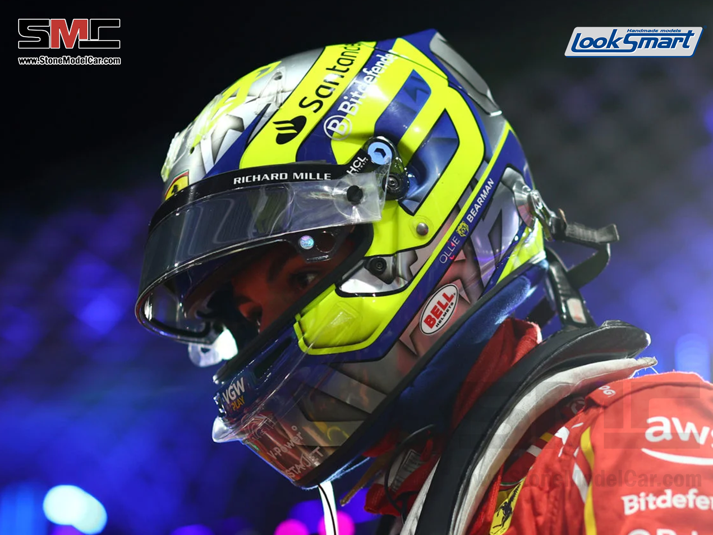 [Pre-Order] Ferrari F1 SF-24 #38 Oliver Bearman Saudi Arabia GP 2024 1st Career Point Looksamrt 1:5 Helmet