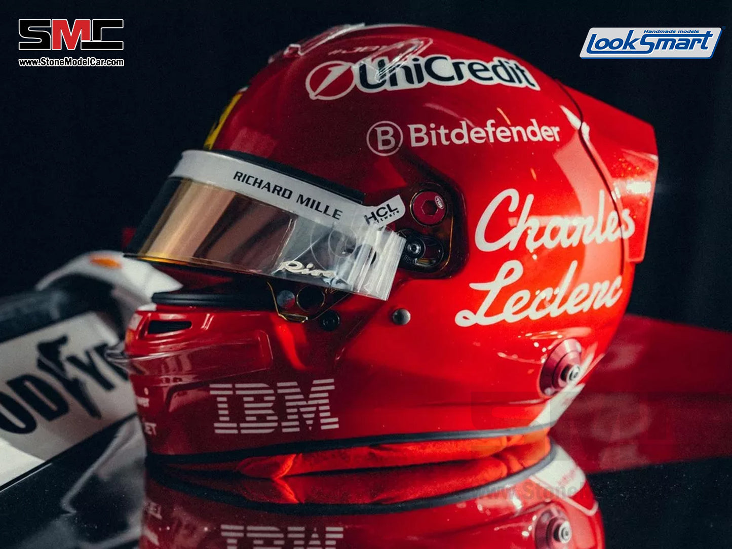 [Pre-Order] Ferrari HP F1 SF-25 #16 Charles Leclerc Italy Monza GP 2025 Looksamrt 1:5 BELL Helmet