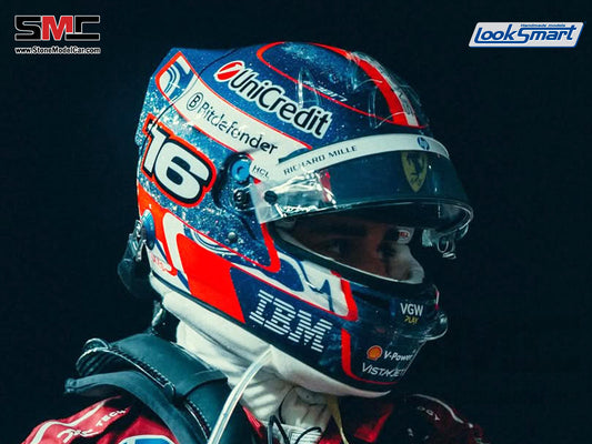 [Pre-Order] Ferrari HP F1 SF-25 #16 Charles Leclerc Singapore GP 2025 Looksamrt 1:5 BELL Helmet