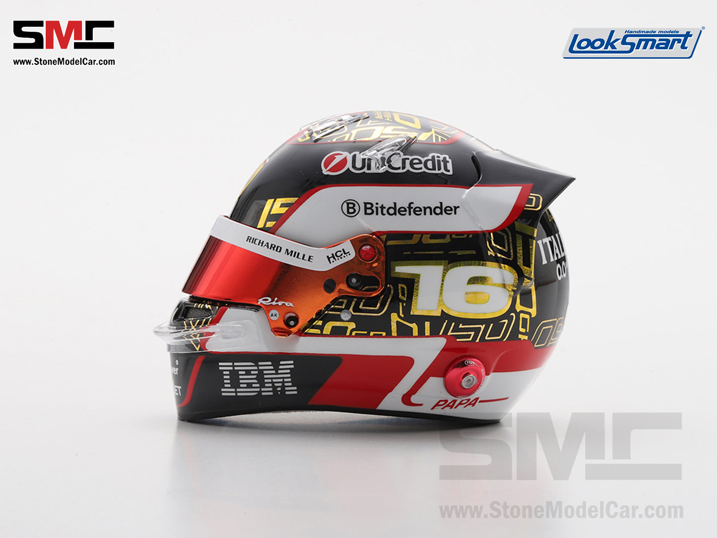 [Pre-Order] Ferrari HP F1 SF-25 #16 Charles Leclerc Abu Dhabi GP 2025 Looksamrt 1:5 BELL Helmet