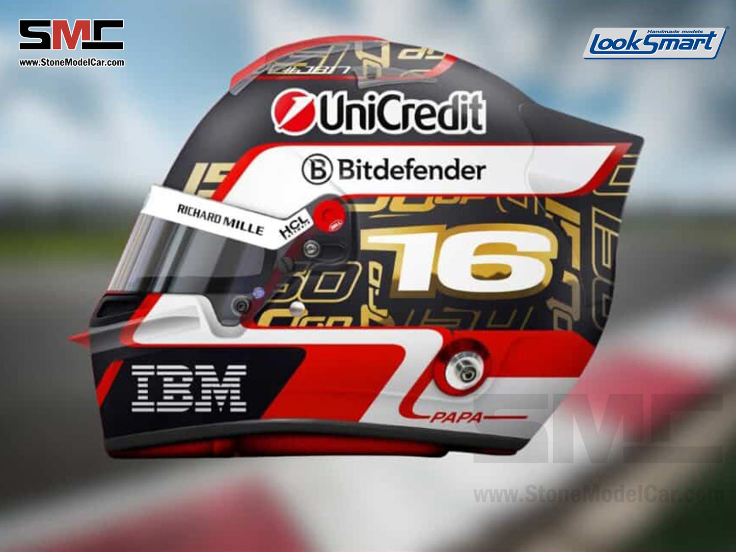 [Pre-Order] Ferrari HP F1 SF-25 #16 Charles Leclerc Abu Dhabi GP 2025 Looksamrt 1:5 BELL Helmet