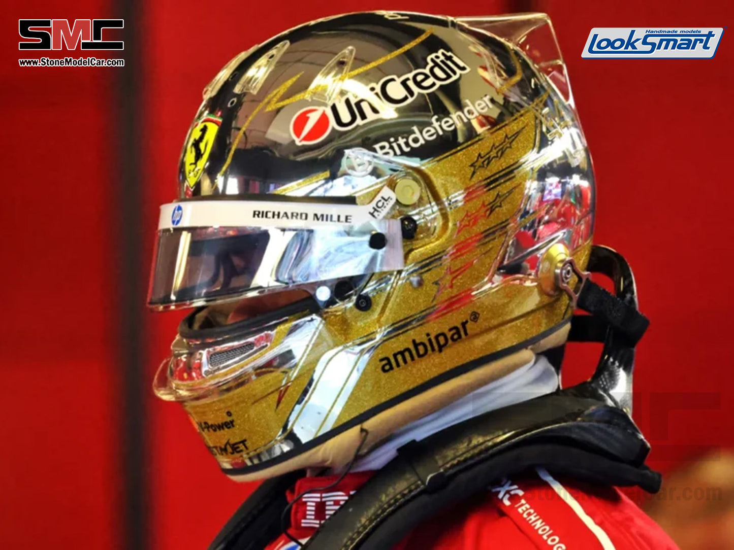 [Pre-Order] Ferrari HP F1 SF-25 #44 Lewis Hamilton Abu Dhabi GP 2025 Looksamrt 1:5 BELL Helmet