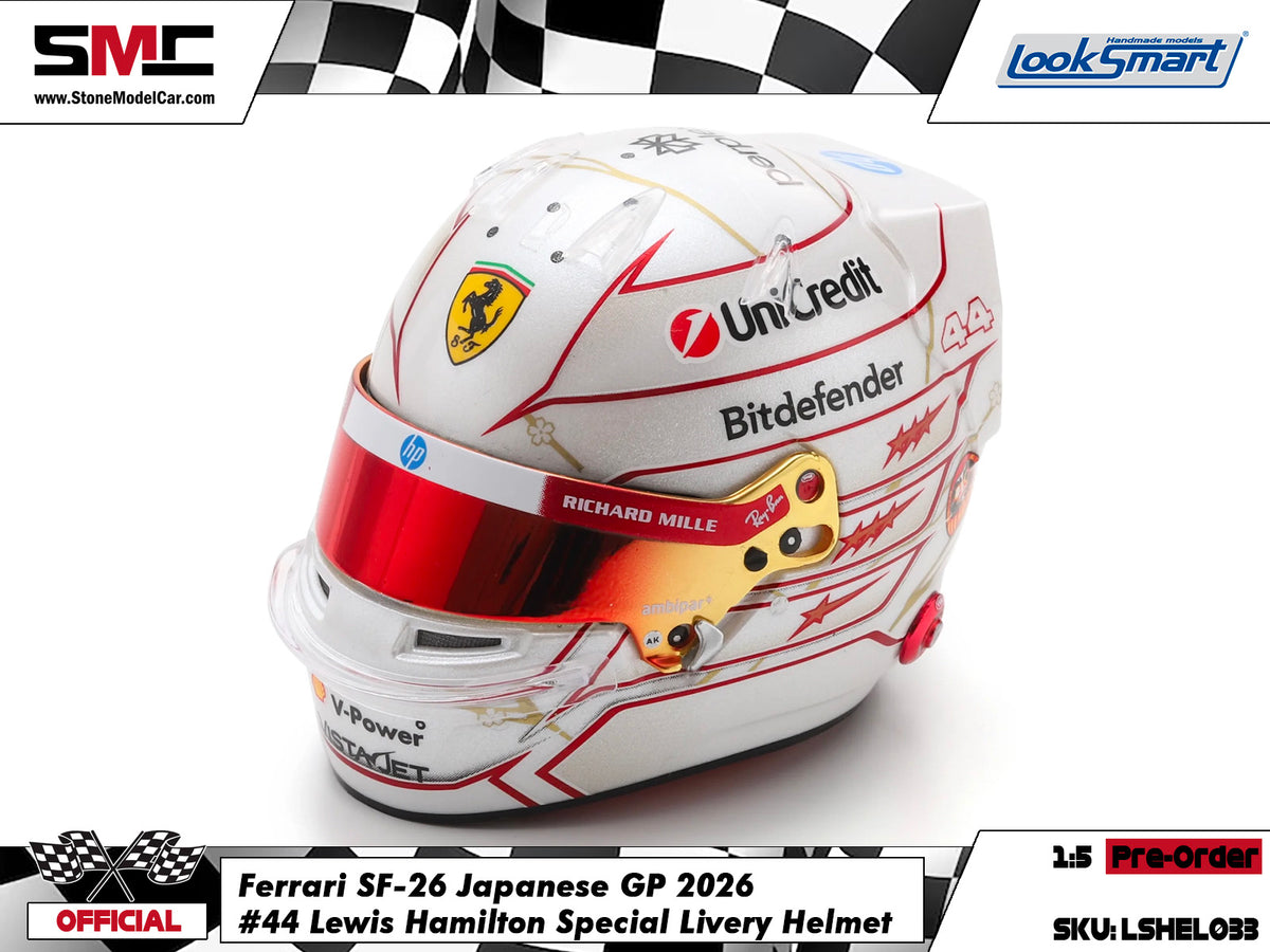 [Pre-Order] Ferrari HP F1 SF-26 #44 Lewis Hamilton Japanese GP 2026 Looksmart 1:5 BELL Helmet