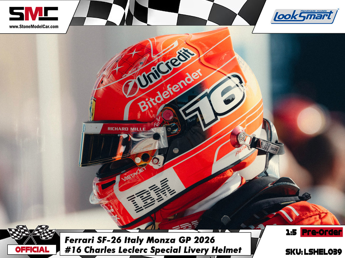 [Pre-Order] Ferrari HP F1 SF-26 #16 Charles Leclerc Italy Monza GP 2026 Looksmart 1:5 BELL Helmet
