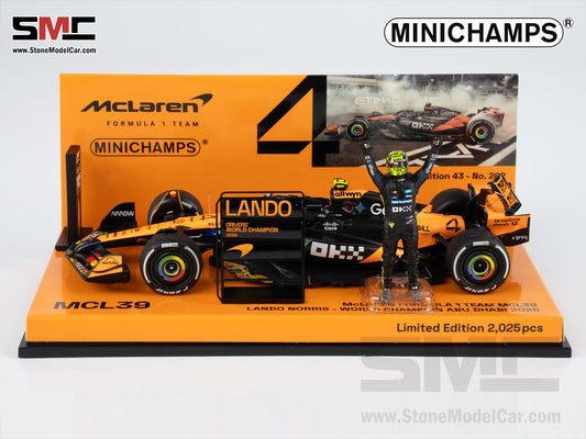 McLaren F1 MCL39 #4 Lando Norris Abu Dhabi GP 2025 World Champion 1:43 MINICHAMPS