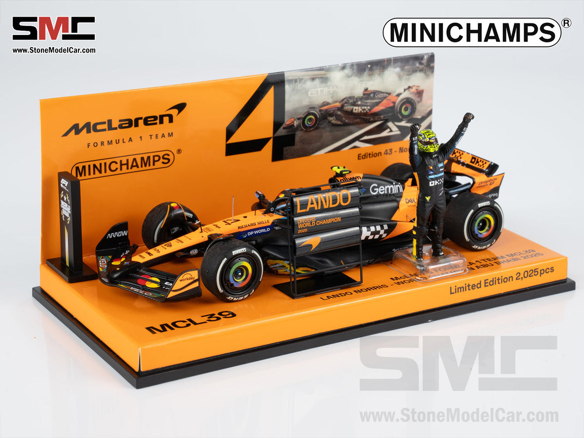 McLaren F1 MCL39 #4 Lando Norris Abu Dhabi GP 2025 World Champion 1:43 MINICHAMPS