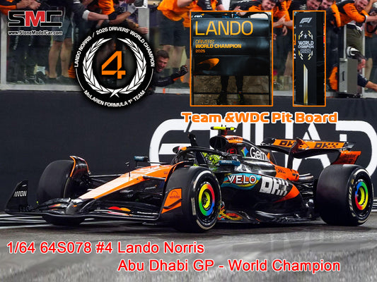 [Pre-Order] McLaren F1 MCL39 #4 Lando Norris Abu Dhabi GP 2025 World Champion 1:64 Spark 64S078