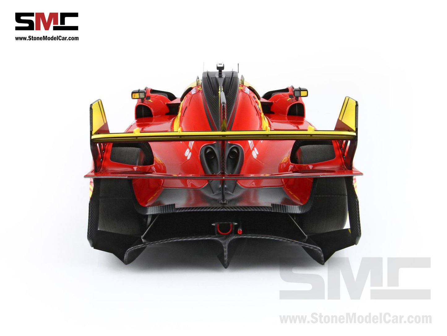 Ferrari 499P #51 AF CORSE 3rd 24H Le Mans 2024 BBR 1:18 P18252B with Leather Base