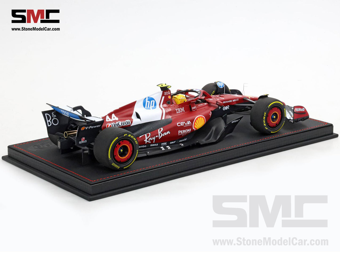 Ferrari F1 SF-25 #44 Lewis Hamilton Chinese GP Sprint Winner 2025 BBR 1:18 Red Leather Gift Box