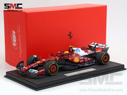 Ferrari F1 SF-25 #44 Lewis Hamilton Chinese GP Sprint Winner 2025 BBR 1:18 with Leather Base