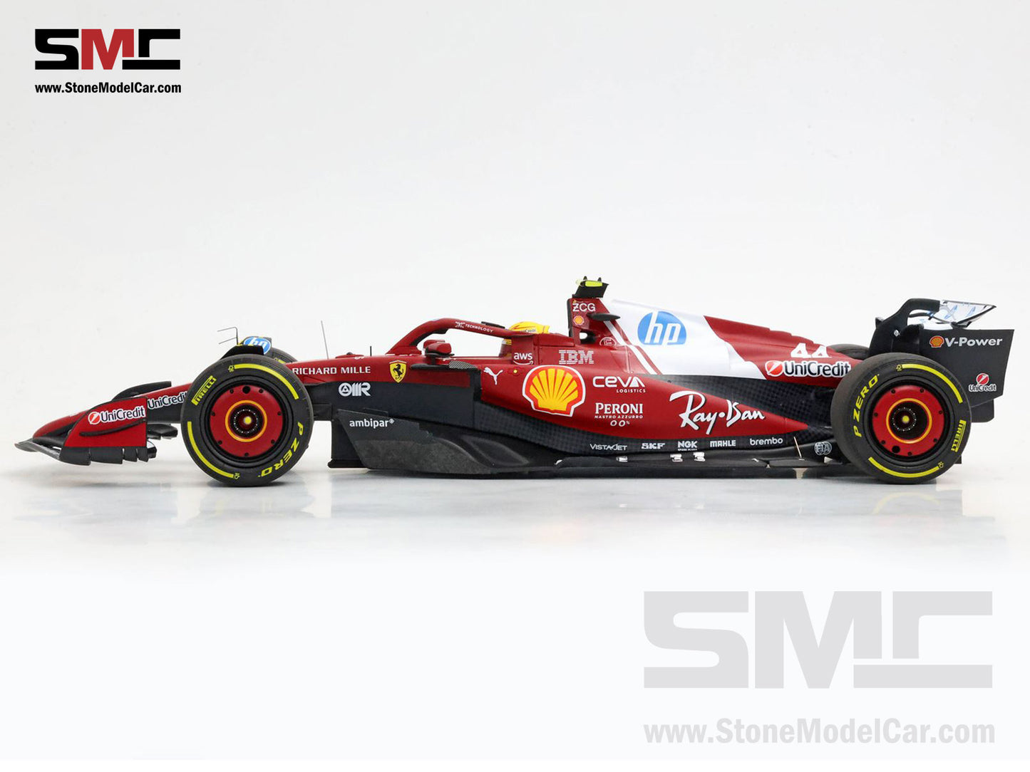 Ferrari F1 SF-25 #44 Lewis Hamilton Chinese GP Sprint Winner 2025 BBR 1:18 Red Leather Gift Box