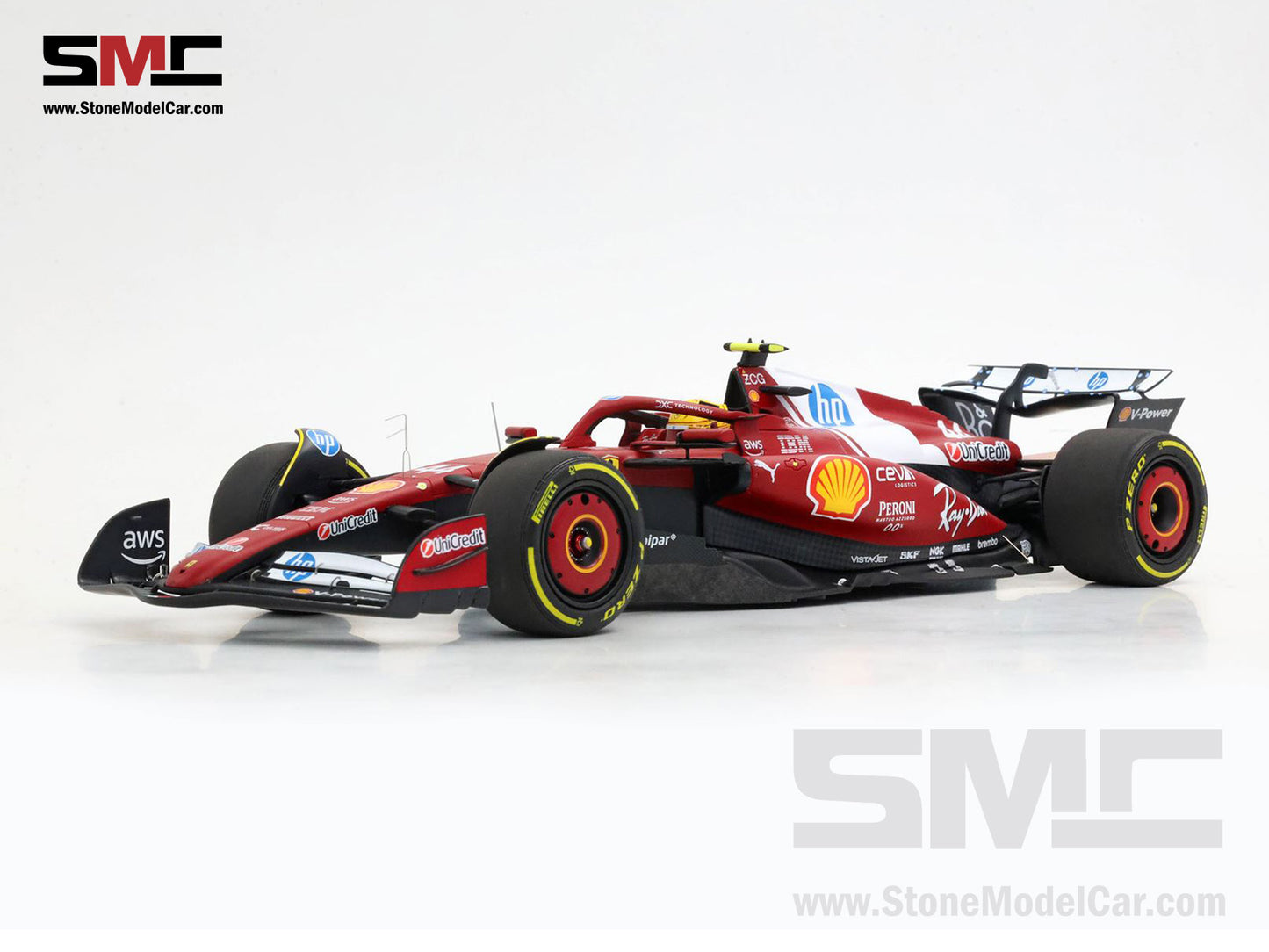 Ferrari F1 SF-25 #44 Lewis Hamilton Chinese GP Sprint Winner 2025 BBR 1:18 Red Leather Gift Box