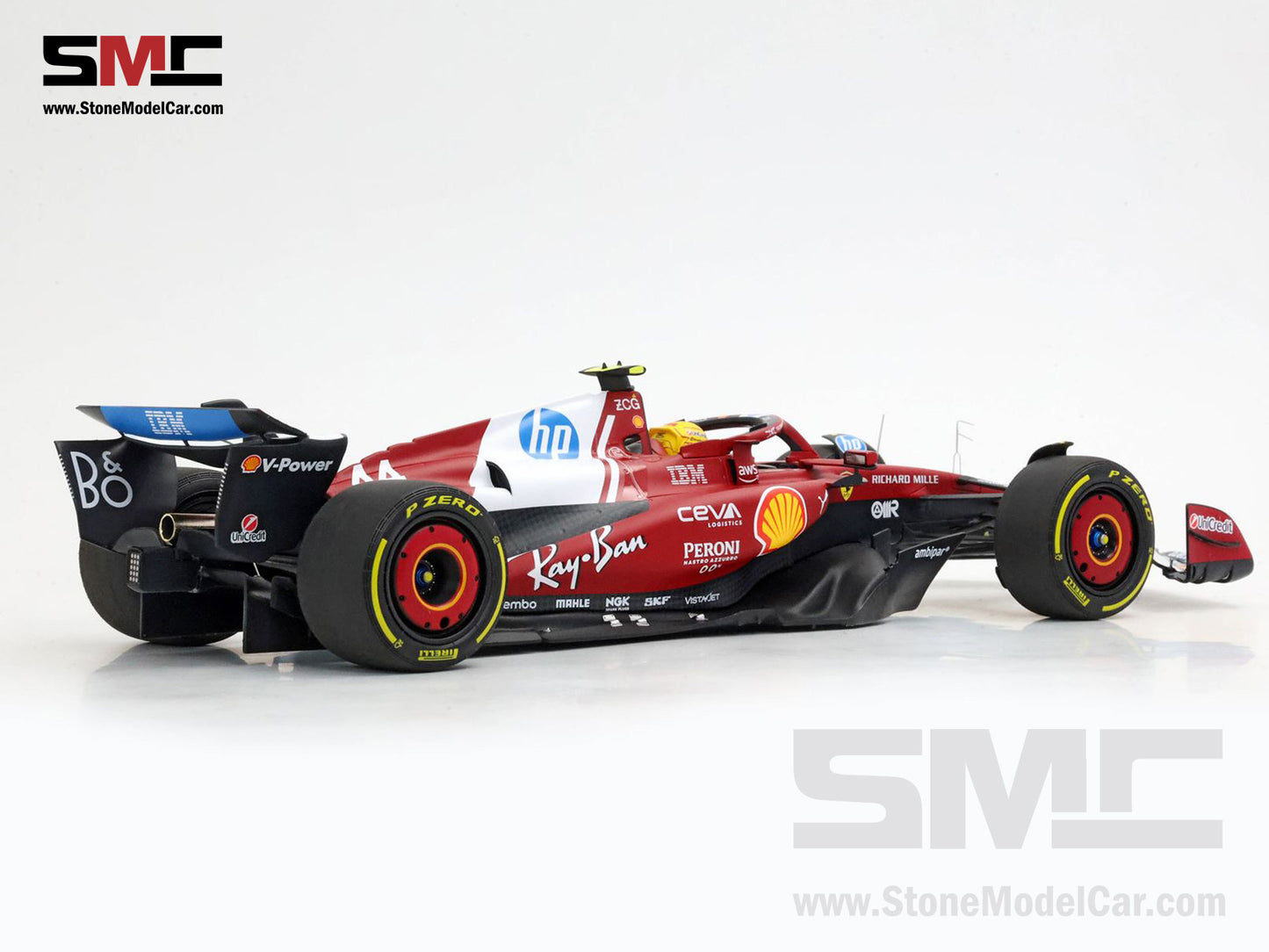 Ferrari F1 SF-25 #44 Lewis Hamilton Chinese GP Sprint Winner 2025 BBR 1:18 Red Leather Gift Box